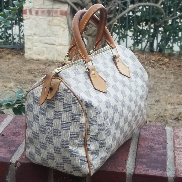 Extra pictures Auth Louis Vuitton Speedy Azur 25 - Picture 8 of 13